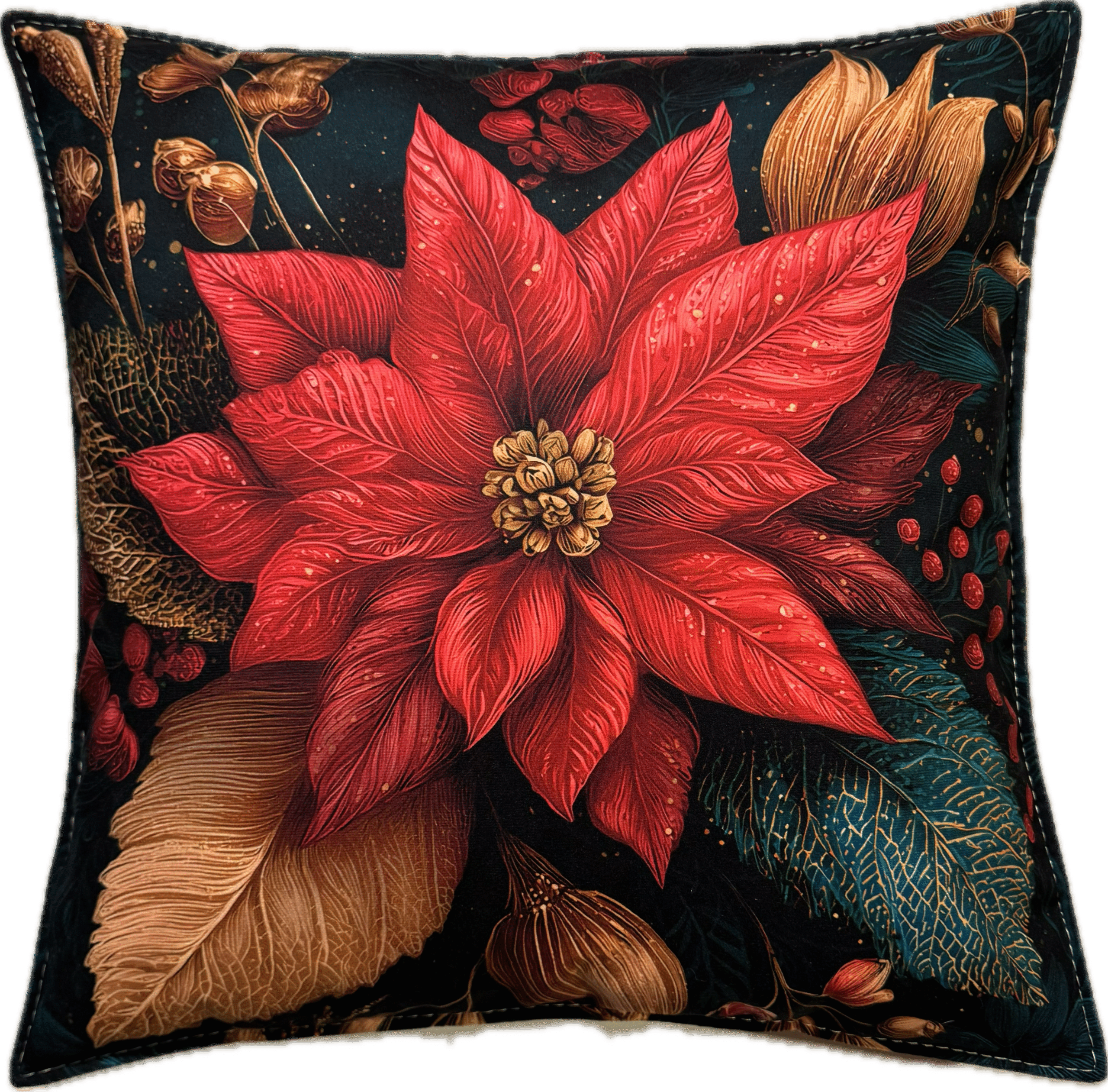 Główne zdjęcie produktu Poszewka welurowa Gwiazda Betlejemska #02