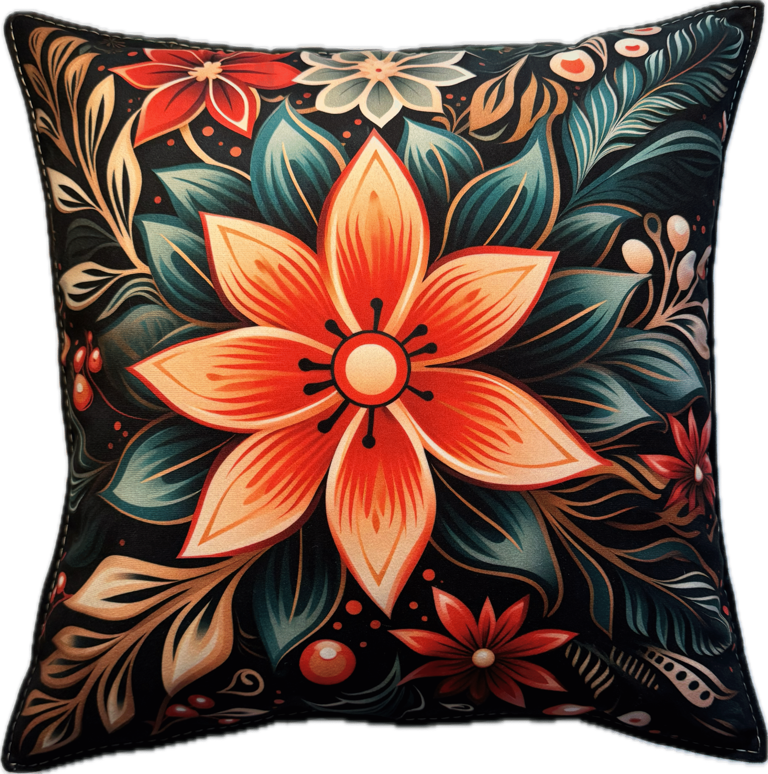 Główne zdjęcie produktu Poszewka welurowa Gwiazda Betlejemska #04